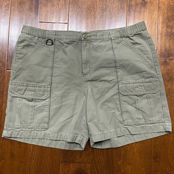 Columbia Sportswear Vintage Cargo Utility Shorts Brown Cotton Men's Extra Large - Picture 3 of 8